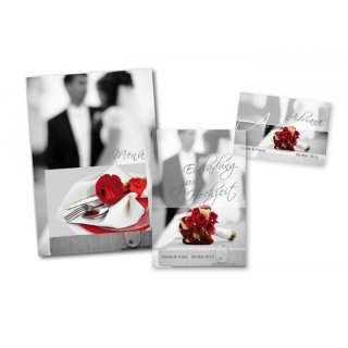 Einladungskarte Hochzeit Motiv modern Rosenstrauß