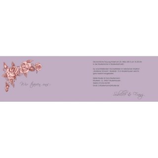 Einladungskarte Hochzeit Motiv floral Rahmen