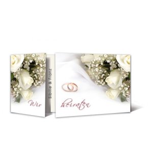 Einladungskarte Hochzeit Motiv Romantik Brautstrauß