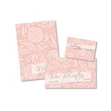 Tischkarte Hochzeit floral rosé