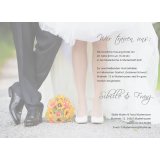 Einladungskarte Hochzeit Motiv grafisch Brautschuh