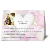 Tischkarte Hochzeit Romantik Rosenblatt Herz