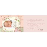 Einladungskarte Taufe quer Baby rosa